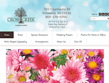 Tablet Screenshot of crosscreekflorist.com